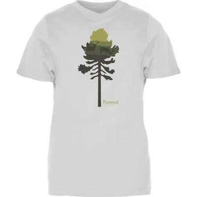 Pinewood Finnveden Recycled Outdoor T-SHIRT W White Mel Pine Tree - XL, kuva 1 / 1
