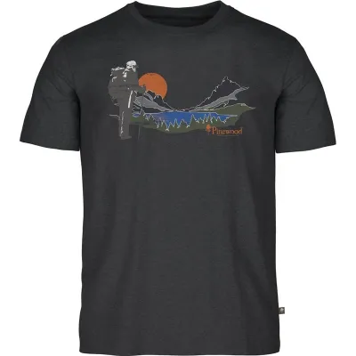 Pinewood Finnveden Recycled Outdoor T-SHIRT D.Antr Mel Sunset - S, kuva 1 / 1