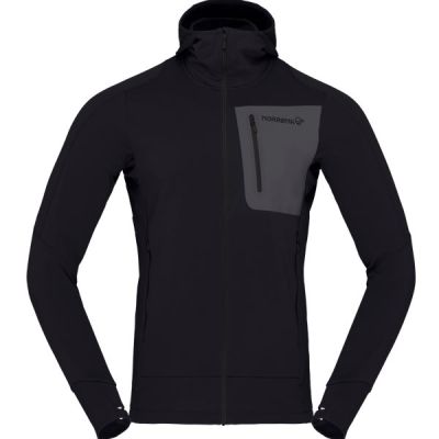 Norrøna Falketind Power Grid Hood M's Caviar - L