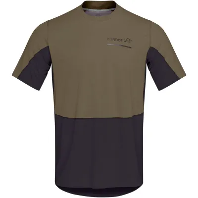 Norrøna Senja Equaliser Lightweight T-Shirt M's Olive Night - L, kuva 1 / 1