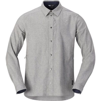 Norrøna Tamok Wool Plain Shirt M'S Drizzle Melange - XL