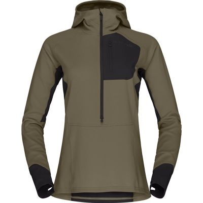 Norrøna Senja Warm1 Hood W´s Olive Night - XS