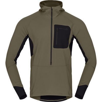 Norrøna Senja Warm1 Hood M's Olive Night - XL