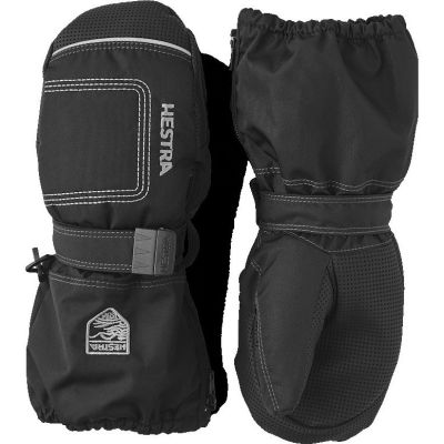 Hestra Baby Zip Long Mittens Kids Black/Black - 4