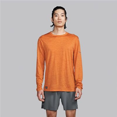 Saucony Peregrine Merino Long Sleeve Men Amber Heather - XL