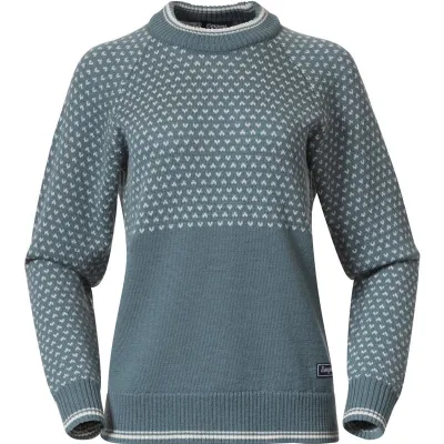 Bergans Alvdal Wool Jumper Women Grey Sage/Vanilla White - L, kuva 1 / 1