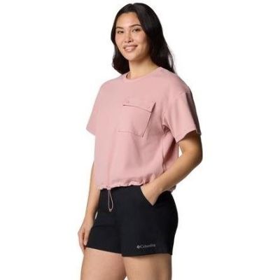Columbia W Granite Point Knit SS Eraser Pink - L