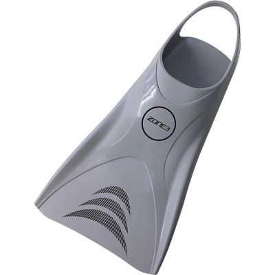 Zone3 Silicone V-Flex Ergo Swim Training Fins Silver - M
