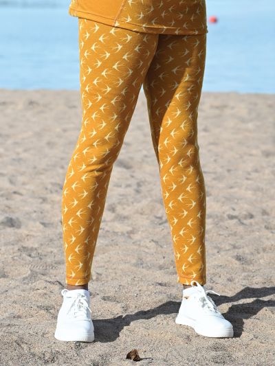 Svala Merino Design naisten housut, Pääsky Sini/okra 50+