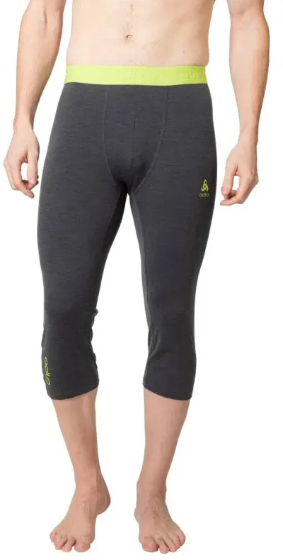 Odlo Revelstoke Performance Wool Warm three quarter bottoms miesten merinovilla 3/4-alushousut
