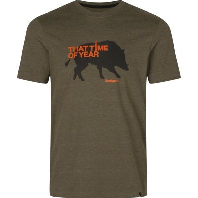 Seeland That Time T-shirt Pine Green Melange - L