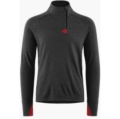 Klättermusen Huge Half Zip Sweater M'S Raven/Burnt Russet - S