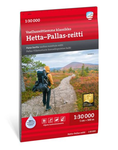 Calazo Hetta-Pallas reitti retkeilykartta, suomi