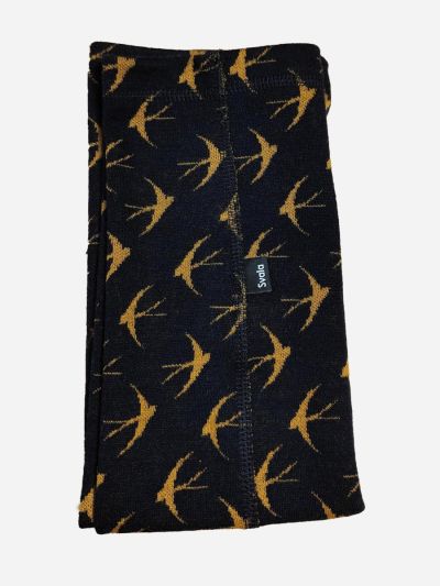 Merino Design -Pääsky, putkihuivi Svala Sini/okra yksi koko