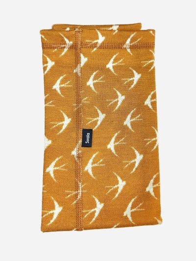 Merino Design -Pääsky, putkihuivi Okra/valkoinen Svala yksi koko