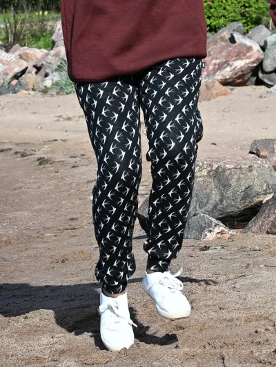 Merino Design naisten olohousut, Pääsky Vaaleanpuna/harmaa Svala 38