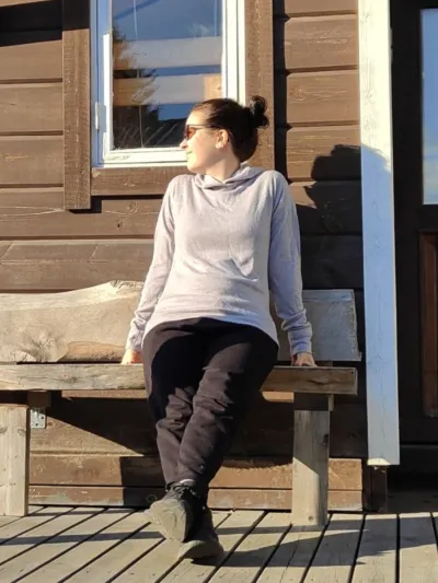 Merino Design naisten huppari, Pääsky Harmaa/Harmaa Svala 50+, kuva 1 / 1
