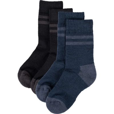 Lindberg Vandra Wool Socks, 2-P Black/Navy - 33-36