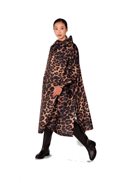Rainkiss Poncho Dark Leopard