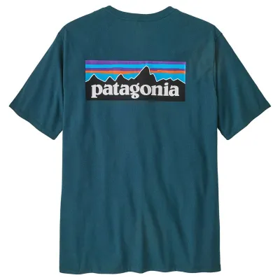 Patagonia M's P-6 Logo Responsibili-Tee Glacial Blue - M, kuva 1 / 1