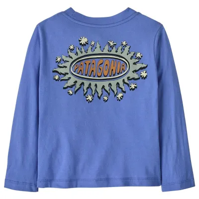 Patagonia Baby L/S Graphic T-Shirt Wavy Treelines: Diver Blue - 18M, kuva 1 / 1