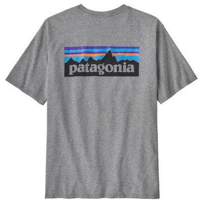 Patagonia M's P-6 Logo Responsibili-Tee Gravel Heather - S, kuva 1 / 1