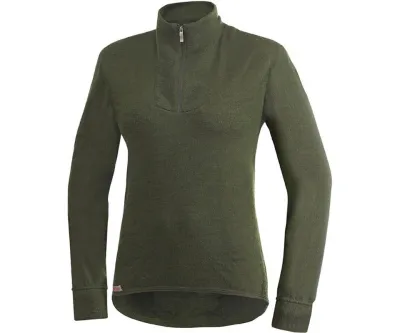 Woolpower Zip Turtleneck 200 Pine Green - XXS