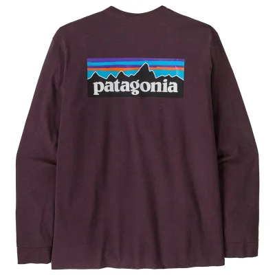 Patagonia M's L/S P-6 Logo Responsibili-Tee Berry Fig - M, kuva 1 / 1