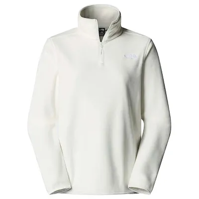 The North Face W Glacier Fleece 1/4 Zip Jacket White Dune - S, kuva 1 / 1