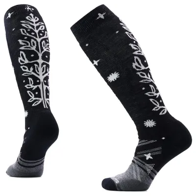 Smartwool Women'S Ski Full Cushion Ice Blossom Otc Black - M, kuva 1 / 1