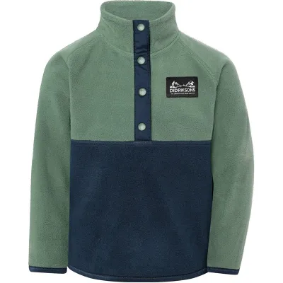 Didriksons Monte Kids' Half Button Dark Moss - 90, kuva 1 / 1