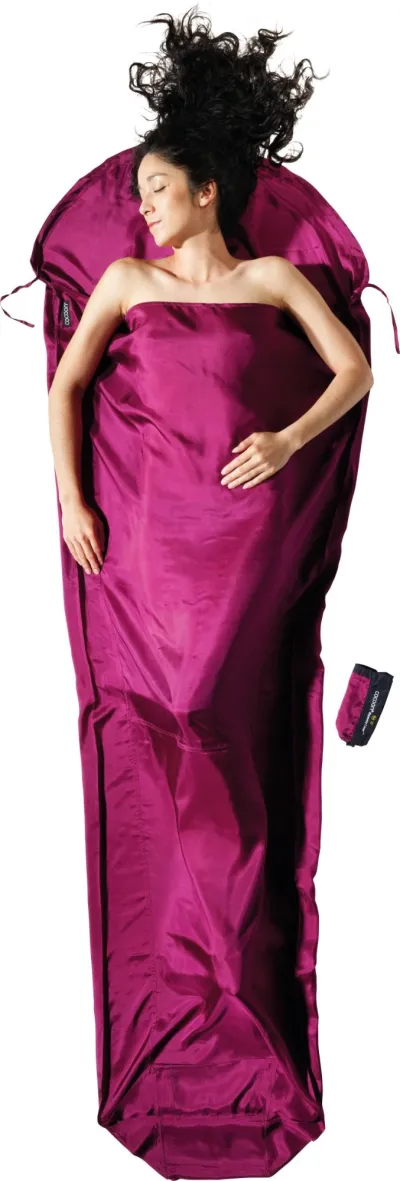 Cocoon Liner Silk Mulberry Red makuupussilakana