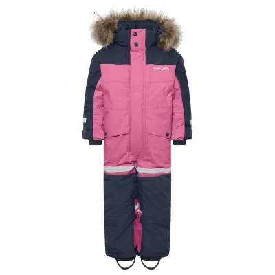 Didriksons Bjärven Kids' Coverall Heather Pink - 130, kuva 1 / 1