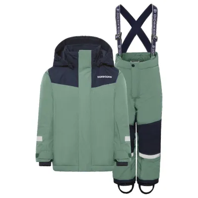 Didriksons Skare Kids' Set Dark Moss - 140
