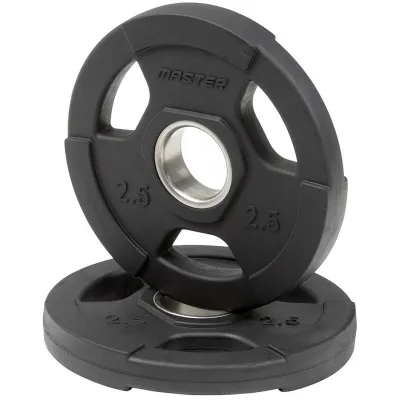 Master Fitness Gummiklädd Skiva Deluxe, Viktskivor gummerade - 2,5 kg