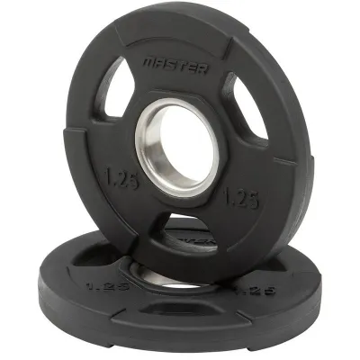 Master Fitness Gummiklädd Skiva Deluxe, Viktskivor gummerade - 1,25 kg