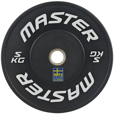 Master Fitness Bumper Ski Svart, Viktskivor bumper - 5 kg