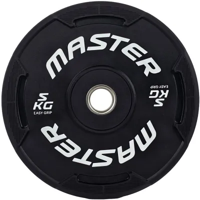 Master Fitness Easy Grip Black, Viktskivor bumper - 5 kg
