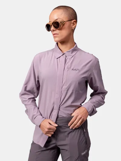 Halti Samoy Pitkähihainen Kauluspaita Naisten Sea Fog Lilac, kuva 1 / 1