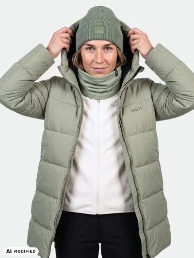 Halti Leinikko Puffer Parka Naisten Vihreä, kuva 1 / 1