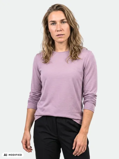 Halti Tuntu II Pitkähihainen Merino Paita Naisten Sea Fog Lilac, kuva 1 / 1
