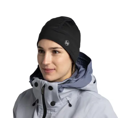 Buff Windproof Beanie Black pipo
