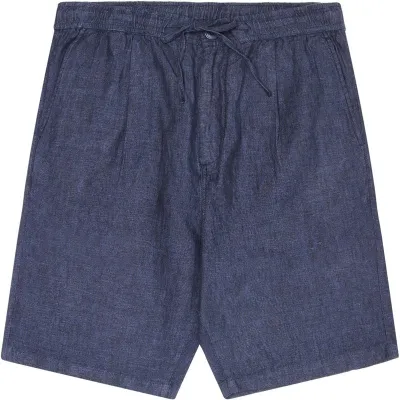 KnowledgeCotton Apparel Fig Loose Linen Shorts Total Eclipse - L