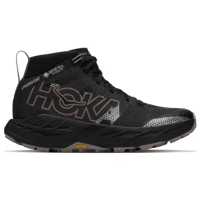 Hoka Men's Speedgoat 7 Hike GTX Black/Pebble Grey - 45 1/3