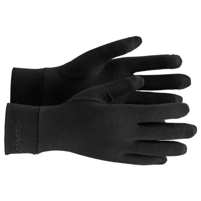 Craft Essence Wool Light Glove Black - S