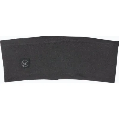 Buff Merino Wide Headband Solid Solid Black