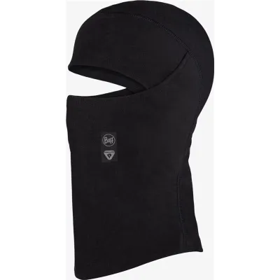 Buff Kid's Thermonet Hinged Balaclava Solid Black