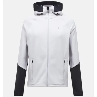 Peak Performance M Rider Essentials Midlayer Zip Hood Antarctica/Motion Grey - XL