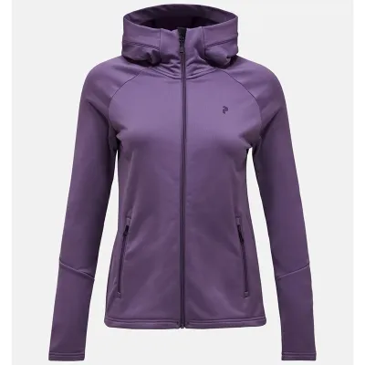 Peak Performance W Rider Essentials Midlayer Zip Hood Montana Grape/Montana Grape - M