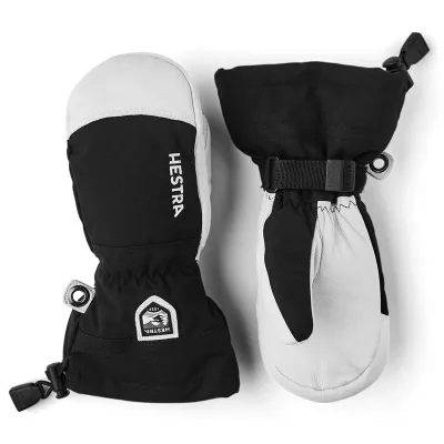 Hestra Kid's Army Leather Heli Ski Black - 4